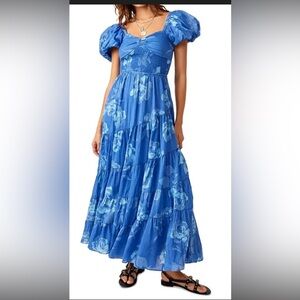 Free People Blue Floral Maxi Dress